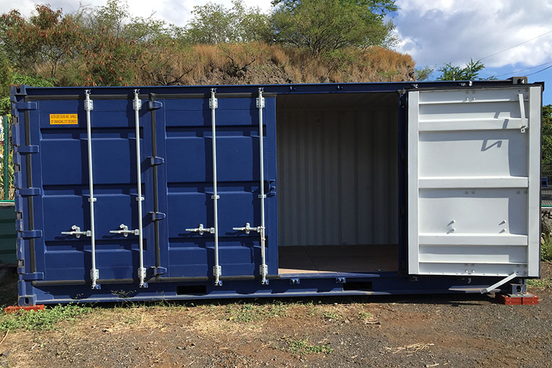 Container Open Side 6m une porte ouverte