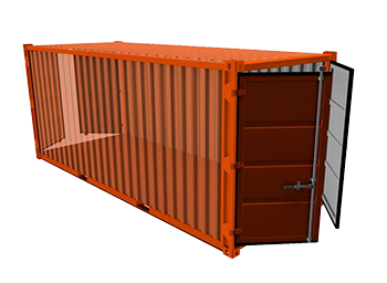 Container double porte
